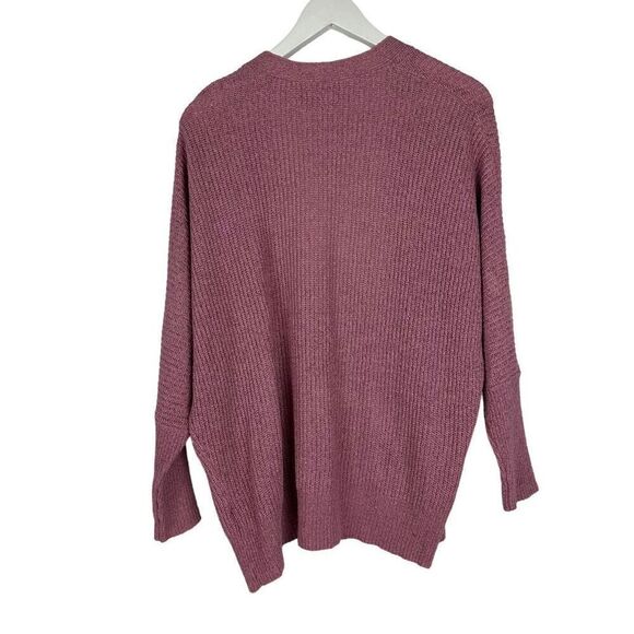 Marled Dusty Rose Open Front Cardigan Long Ribbed Cuffs size XS - Picture 2 of 7